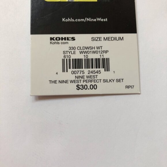 Nine West Perfect Silky Set Mint green and white Camisole NWT Medium - Picture 4 of 4